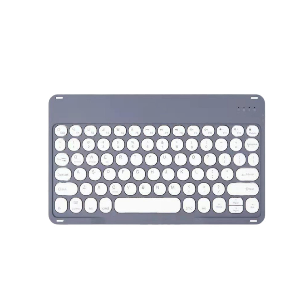 Bàn phím không dây bluetooth 2.0 thiết kế phím tròn Retro