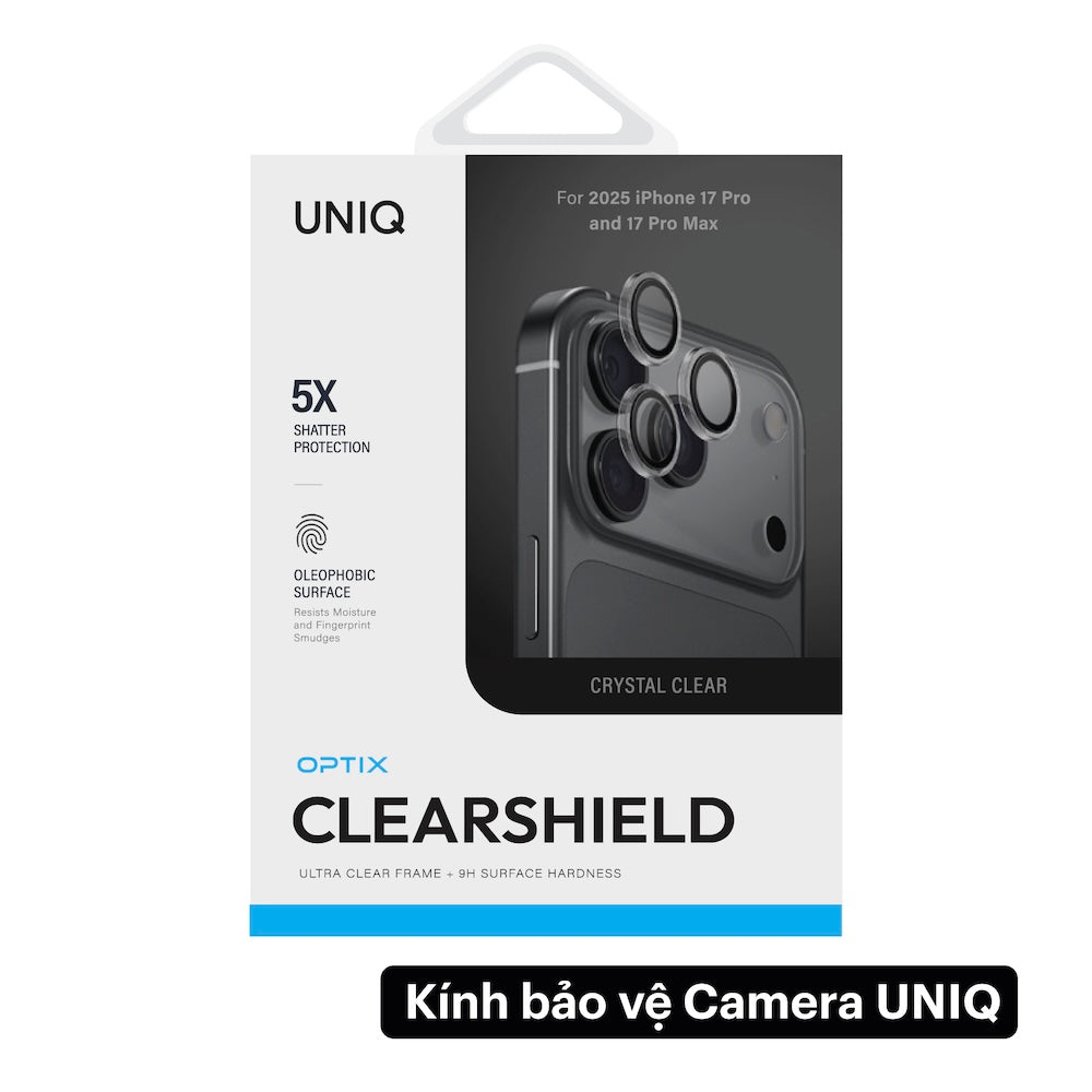 Kính cường lực bảo vệ camera UNIQ Optix CLEARSHIELD iPhone 17