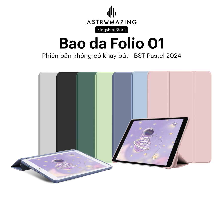 Bao da iPad không khay bút Folio 01 thiết kế mỏng nhẹ