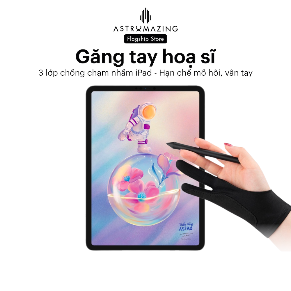 Găng tay hoạ sĩ hỗ trợ vẽ trên iPad chống chạm nhầm