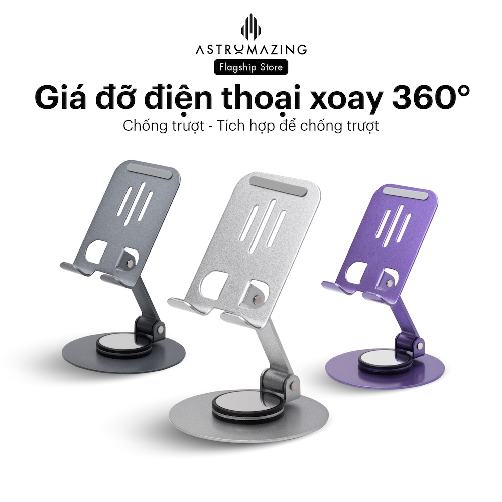 Giá đỡ điện thoại kim loại Slim Stand 360 dễ dàng gấp gọn