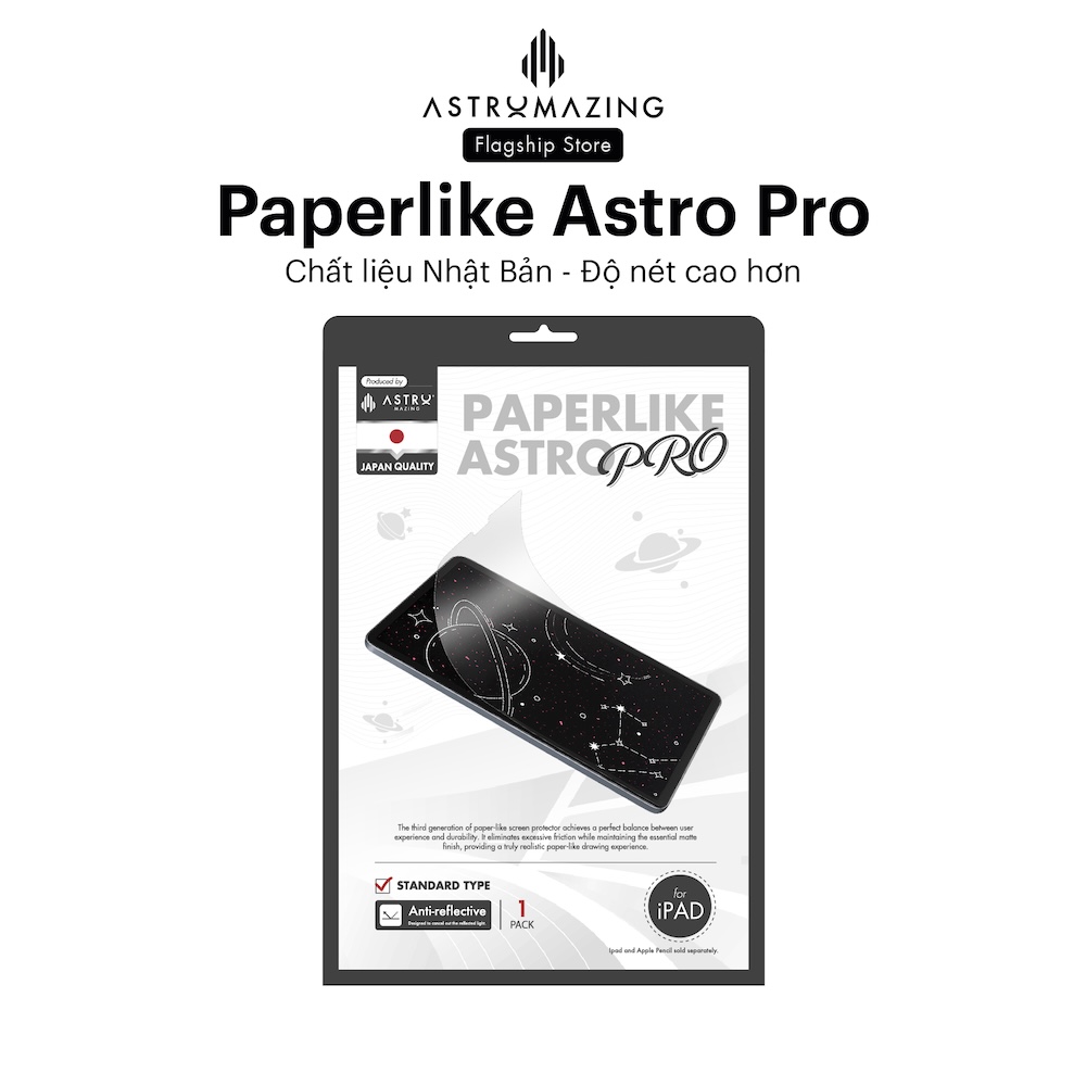 Dán màn hình iPad PaperLike Astro Pro chất lượng Nhật Bản