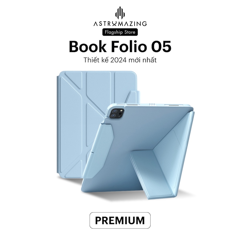 Bao da iPad Book Folio 05 Origami tích hợp nắp bảo vệ pencil