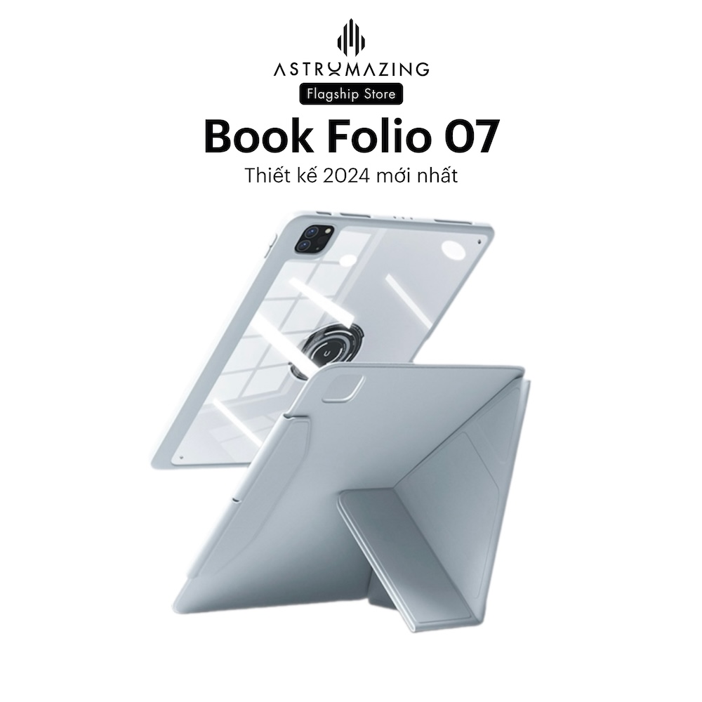 Ốp iPad AstroMazing Book Folio 07 tháo rời, xoay tự do 720 độ