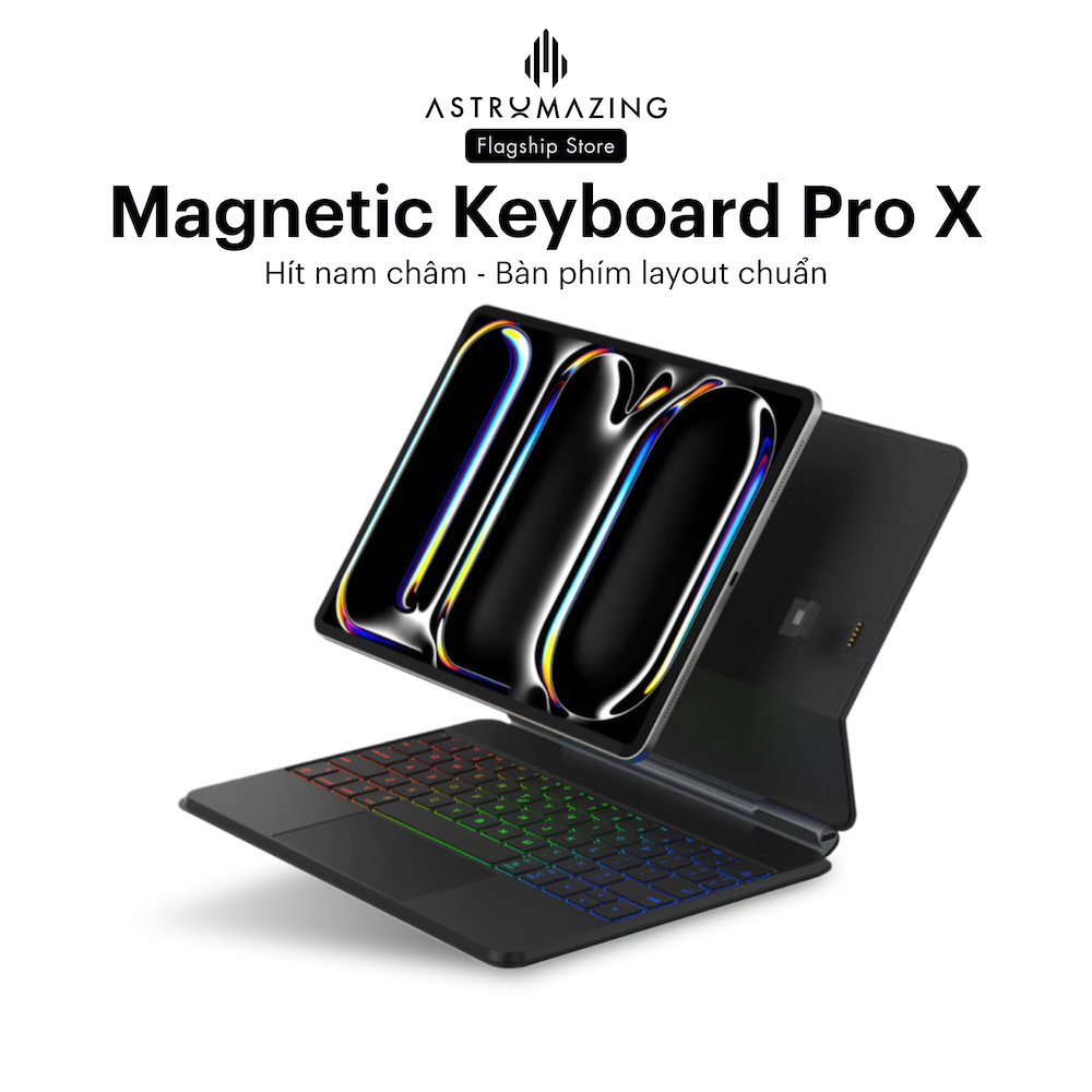 Ốp lưng bàn phím iPad Magnetic Keyboard Pro X không độ trễ