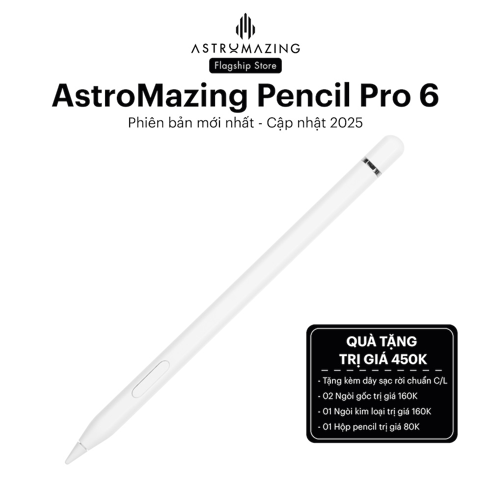 Bút cảm ứng iPad Pencil Pro 6 cho Air 4/5/6/7, Mini 6/7, Gen 10/11