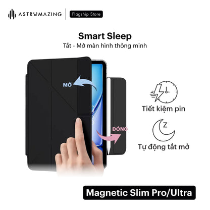 Bao da nam châm iPad Magnetic Slim Pro/Ultra gia cố viền siêu mỏng nhẹ cho iPad