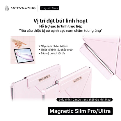 Bao da nam châm iPad Magnetic Slim Pro/Ultra gia cố viền siêu mỏng nhẹ cho iPad