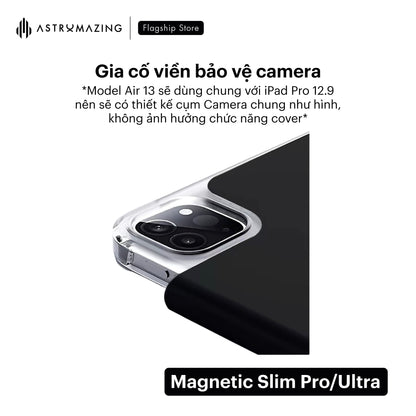 Bao da nam châm iPad Magnetic Slim Pro/Ultra gia cố viền siêu mỏng nhẹ cho iPad