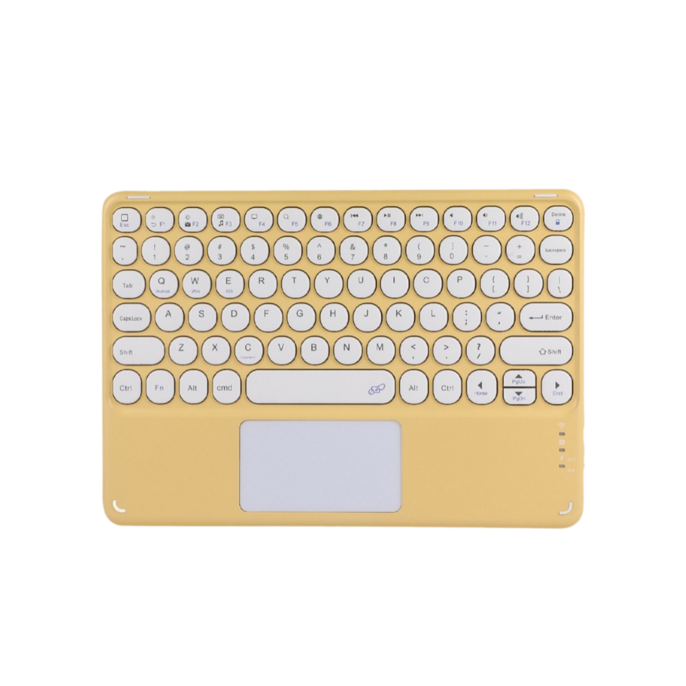 Bàn phím không dây bluetooth 2.0 thiết kế phím tròn Retro