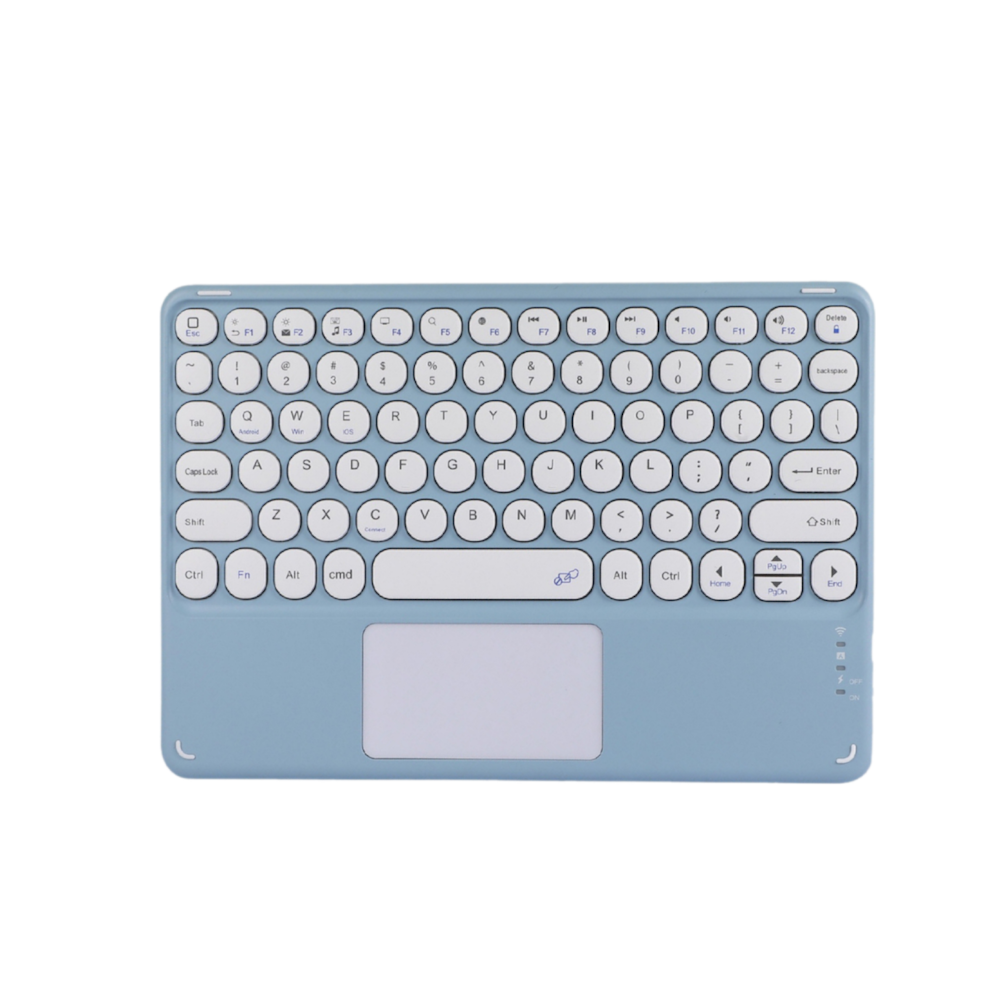 Bàn phím không dây bluetooth 2.0 thiết kế phím tròn Retro