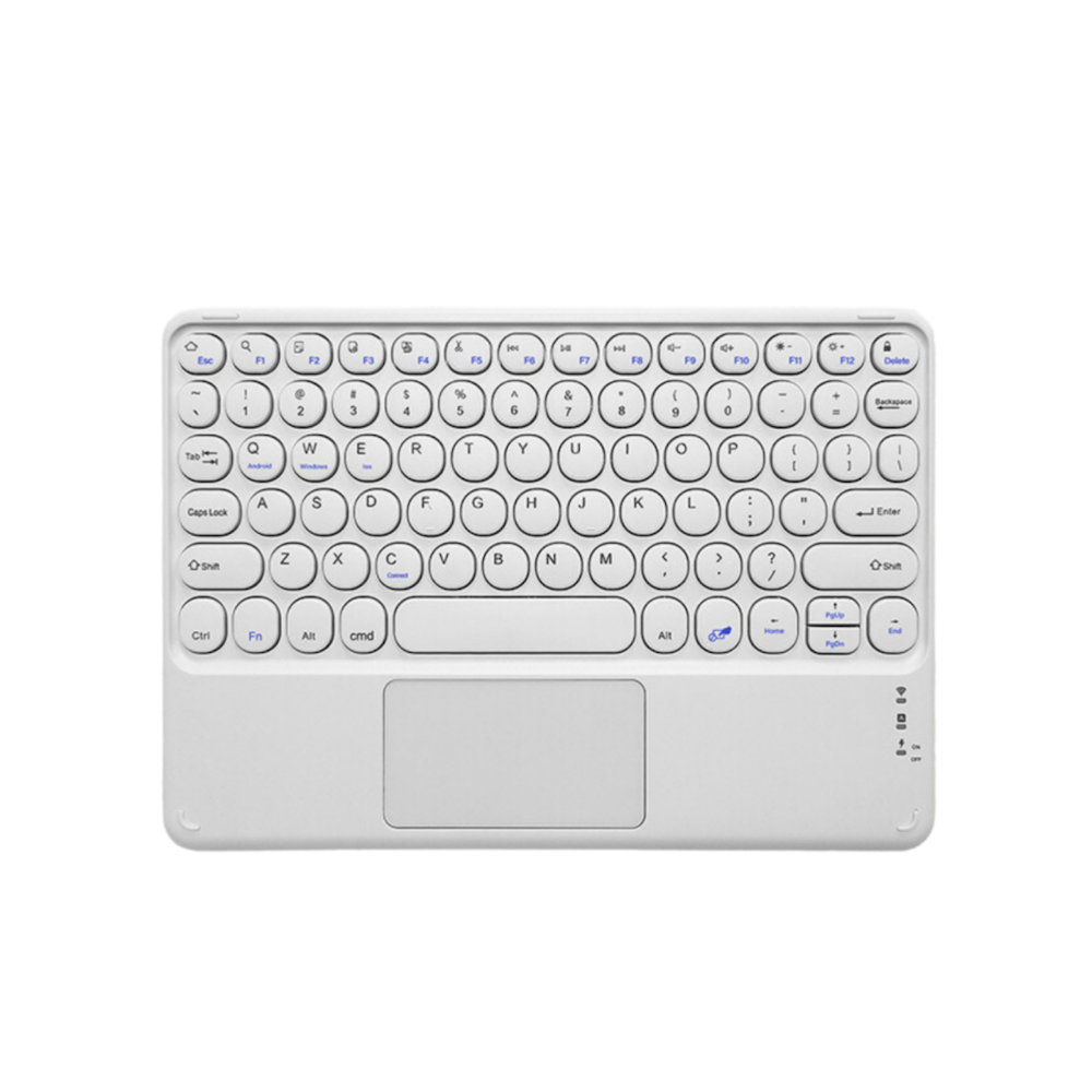 Bàn phím không dây bluetooth 2.0 thiết kế phím tròn Retro