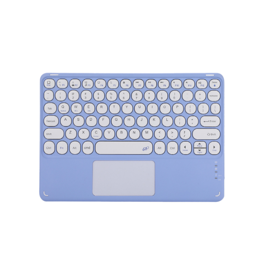 Bàn phím không dây bluetooth 2.0 thiết kế phím tròn Retro