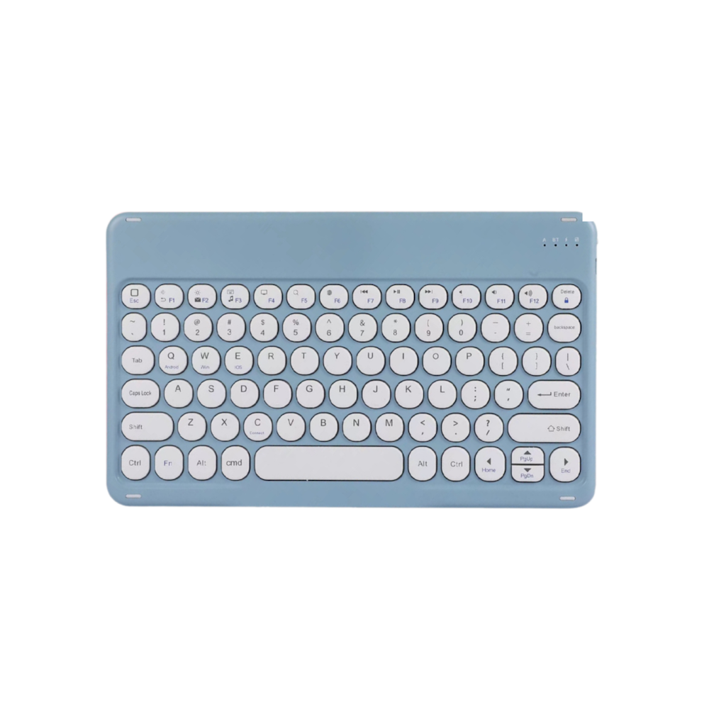 Bàn phím không dây bluetooth 2.0 thiết kế phím tròn Retro