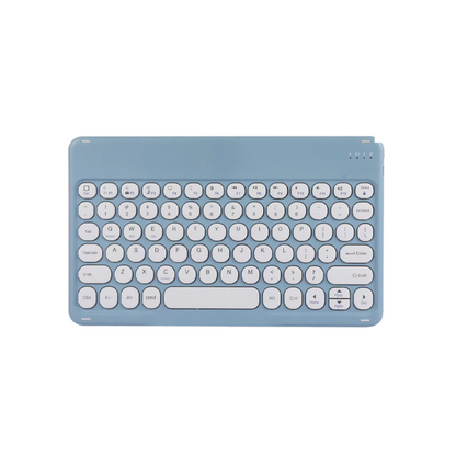 Bàn phím không dây bluetooth 2.0 thiết kế phím tròn Retro