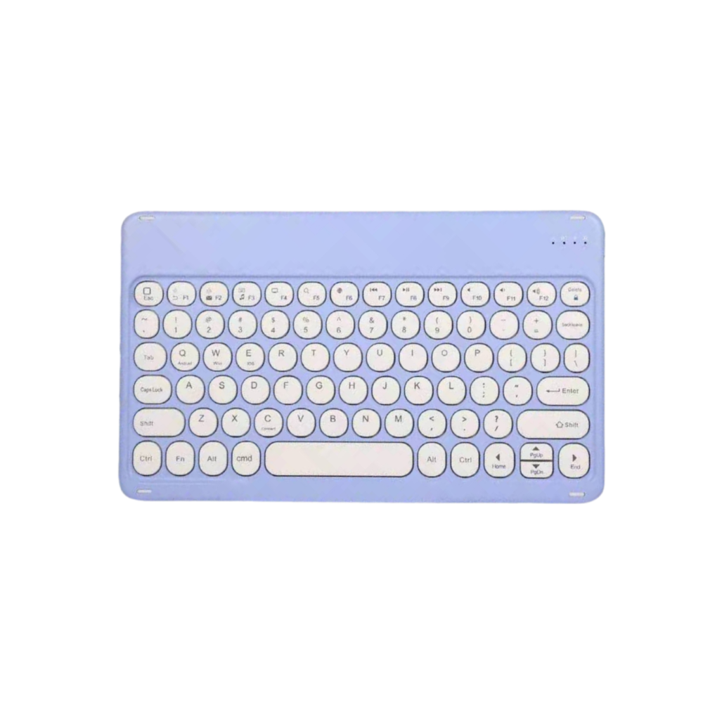 Bàn phím không dây bluetooth 2.0 thiết kế phím tròn Retro