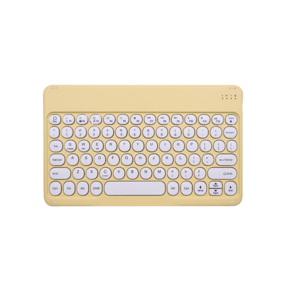 Bàn phím không dây bluetooth 2.0 thiết kế phím tròn Retro