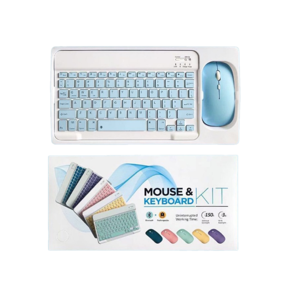 Combo bàn phím và chuột pin bluetooth pastel