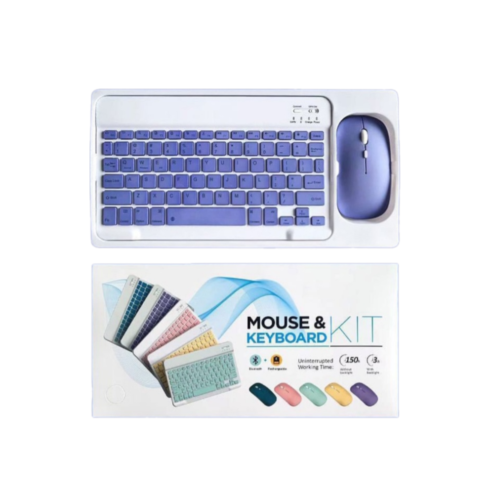 Combo bàn phím và chuột pin bluetooth pastel