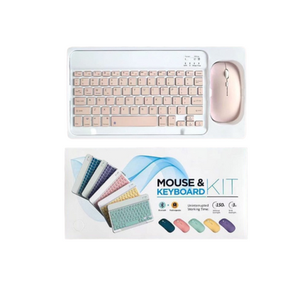 Combo bàn phím và chuột pin bluetooth pastel