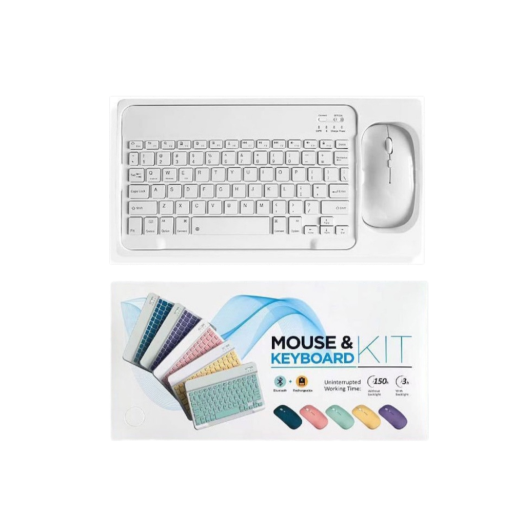 Combo bàn phím và chuột pin bluetooth pastel