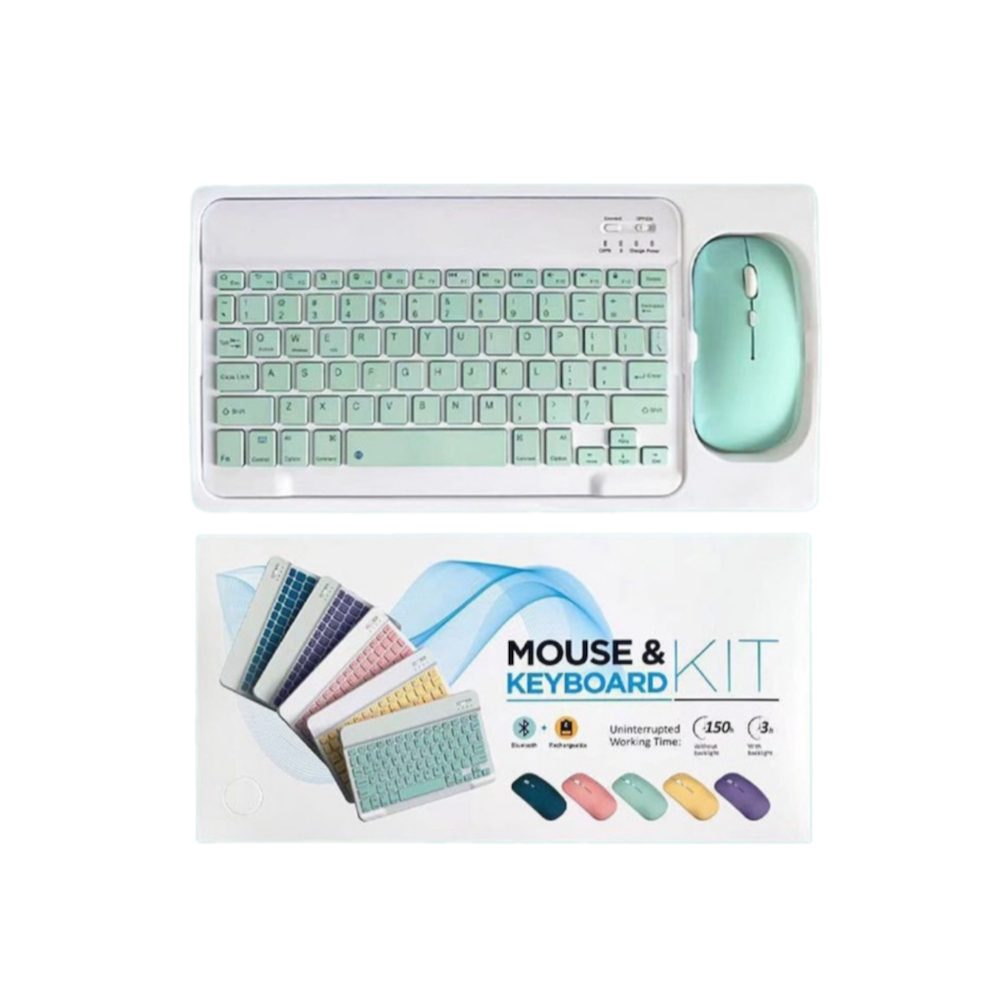 Combo bàn phím và chuột pin bluetooth pastel