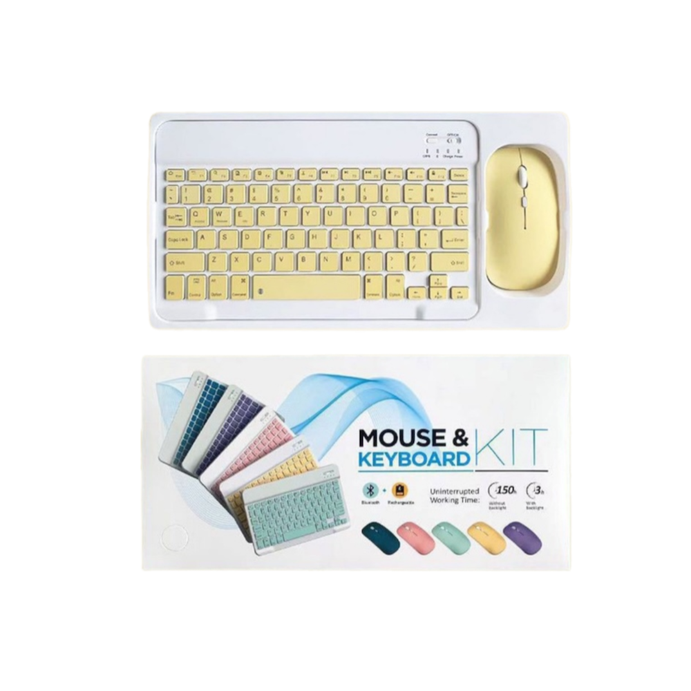 Combo bàn phím và chuột pin bluetooth pastel