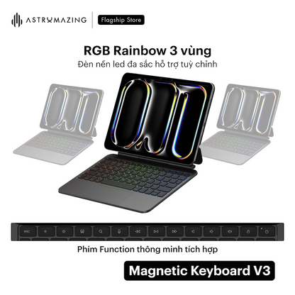 Bao da bàn phím iPad Magic Keyboard V3 bluetooth 5.2 siêu nhạy