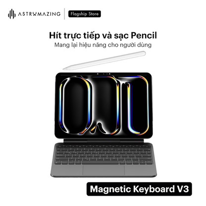 Bao da bàn phím iPad Magic Keyboard V3 bluetooth 5.2 siêu nhạy