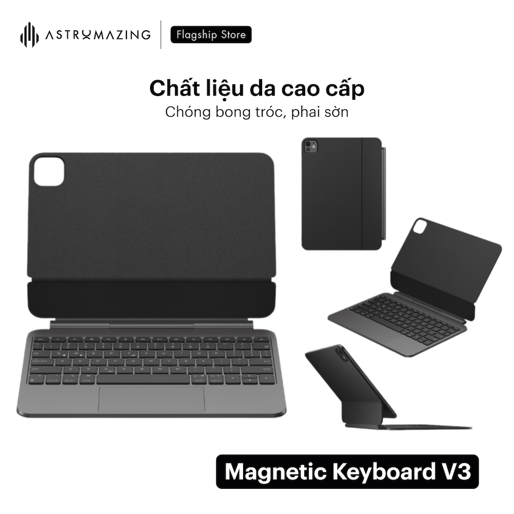 Bao da bàn phím iPad Magic Keyboard V3 bluetooth 5.2 siêu nhạy