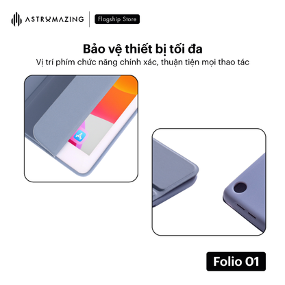 Bao da iPad không khay bút Folio 01 thiết kế mỏng nhẹ