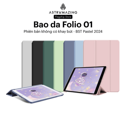 Bao da iPad không khay bút Folio 01 thiết kế mỏng nhẹ