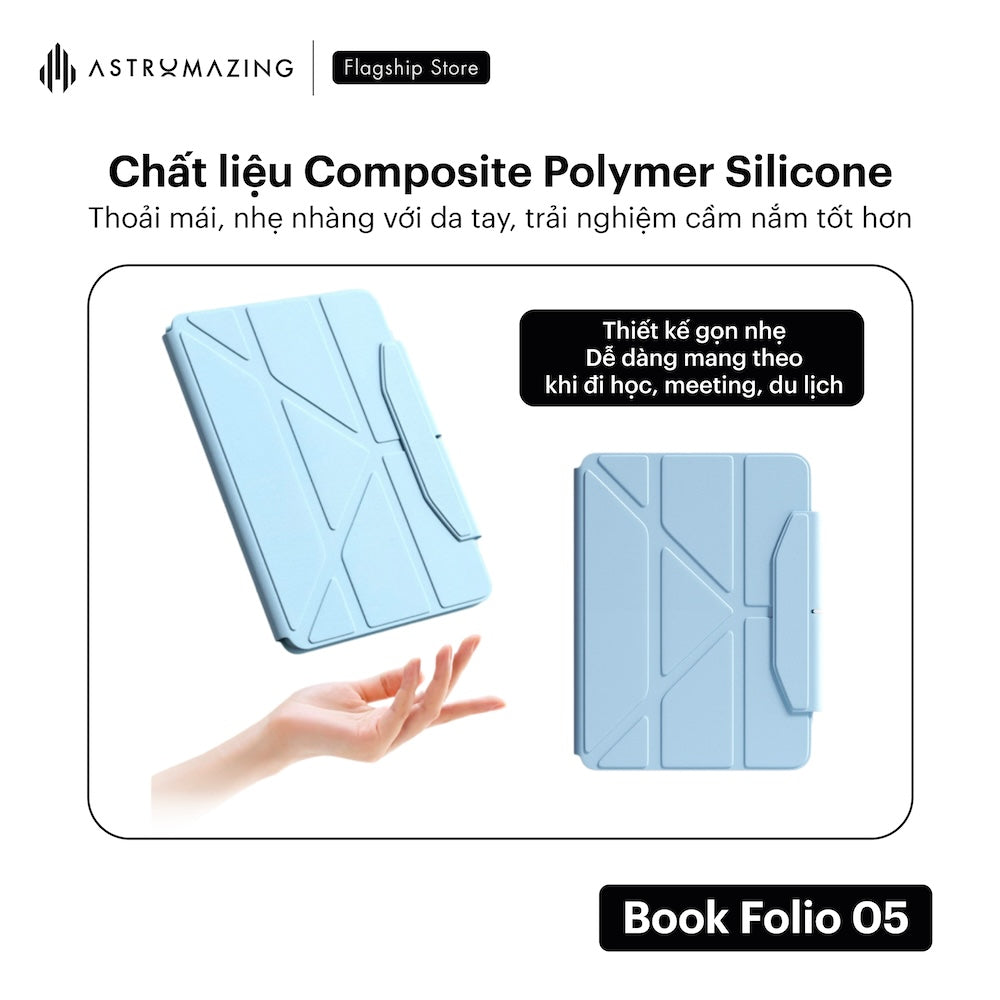 Bao da iPad Book Folio 05 Origami tích hợp nắp bảo vệ pencil
