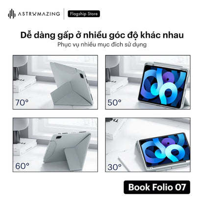 Ốp iPad AstroMazing Book Folio 07 tháo rời, xoay tự do 720 độ
