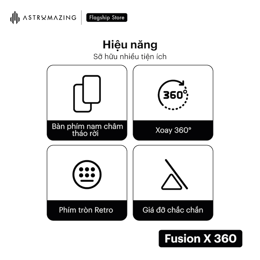 Bao da iPad kèm bàn phím AstroMazing Fusion X 360
