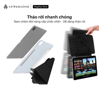 Bao da iPad Crytalite 06 Magnetic Origami tháo rời xoay 360