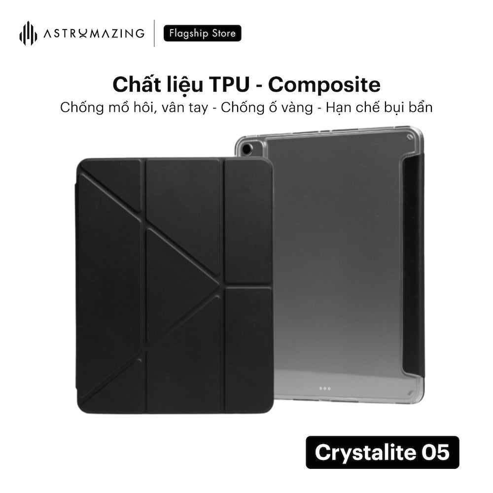 Ốp lưng iPad Crystalite 05 Origami đa nếp gấp đa góc nhìn