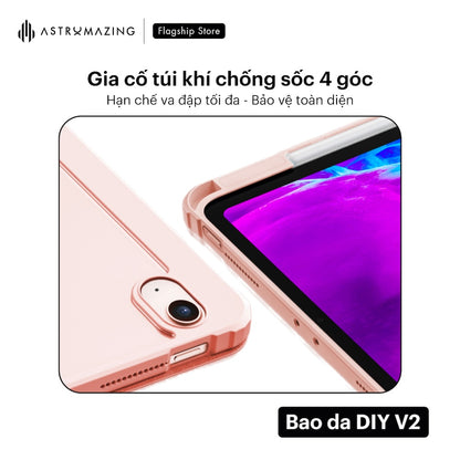 Bao da iPad DIY V2 ốp lưng Acrylic, khay bút 2.0