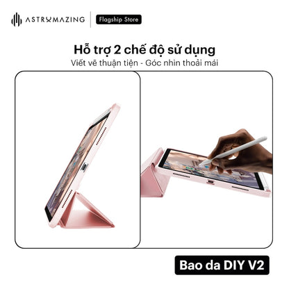 Bao da iPad DIY V2 ốp lưng Acrylic, khay bút 2.0