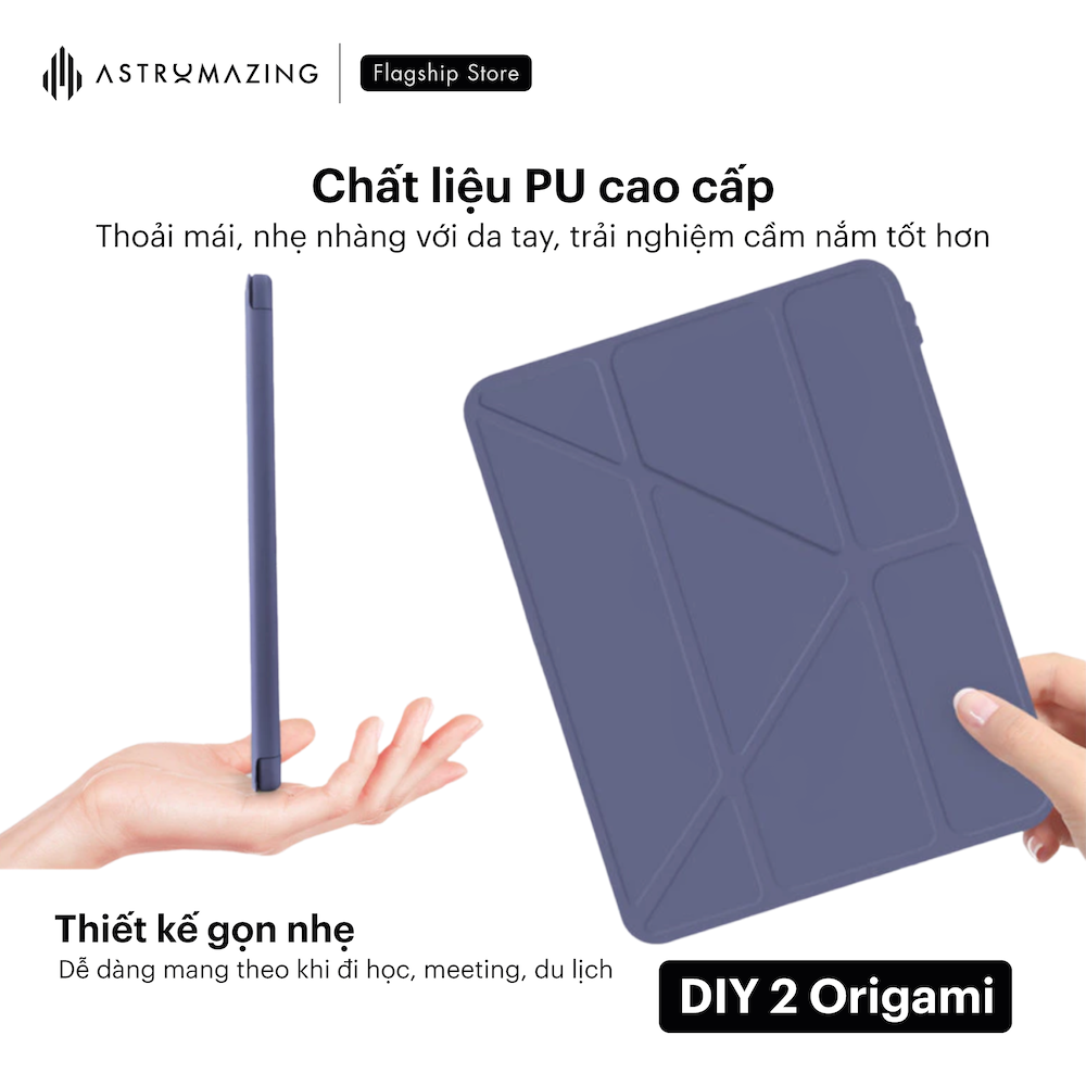 Bao da iPad AstroMazing DIY V2 Origami khay bút sạc thông minh