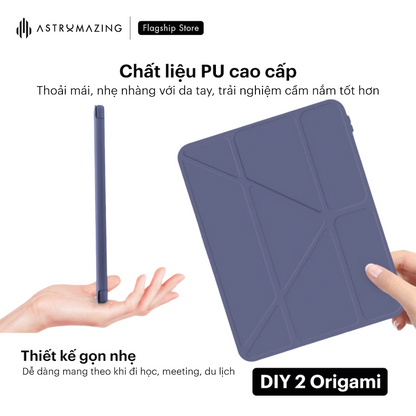 Bao da iPad AstroMazing DIY V2 Origami khay bút sạc thông minh