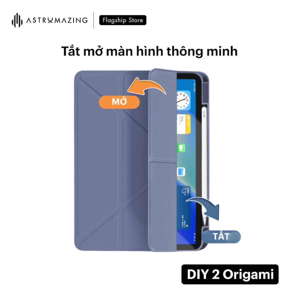 Bao da iPad AstroMazing DIY V2 Origami khay bút sạc thông minh