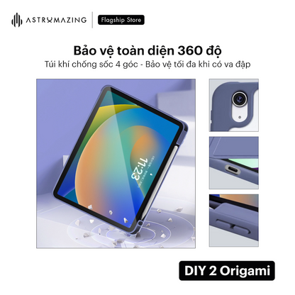 Bao da iPad AstroMazing DIY V2 Origami khay bút sạc thông minh