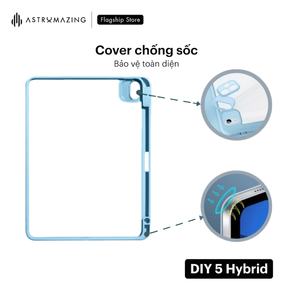 Ốp lưng iPad AstroMazing DIY5 2in1 nắp cover nam châm tháo rời