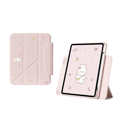 Ốp iPad in hoạ tiết Book Folio 07SE Origami tháo rời nam châm