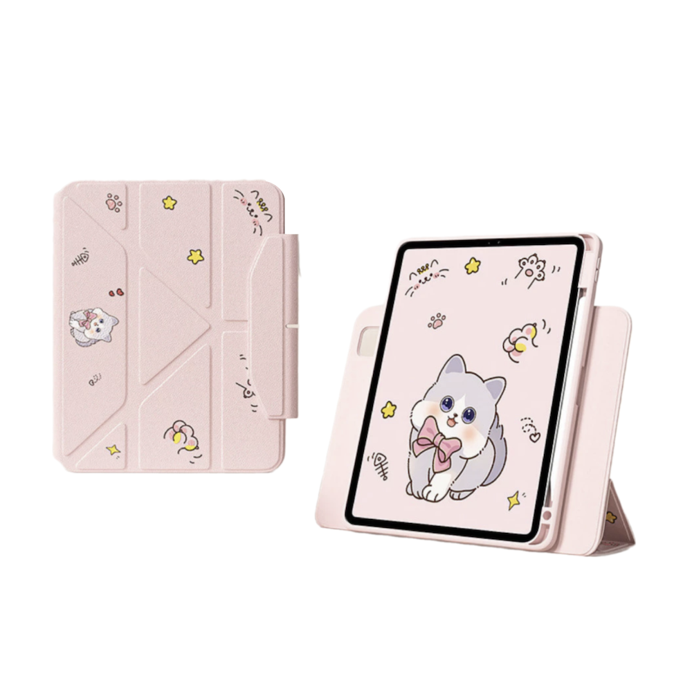 Ốp iPad in hoạ tiết Book Folio 07SE Origami tháo rời nam châm