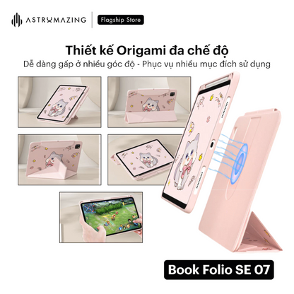 Ốp iPad in hoạ tiết Book Folio 07SE Origami tháo rời nam châm