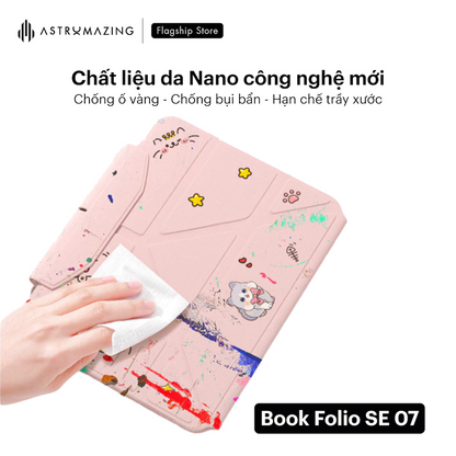 Ốp iPad in hoạ tiết Book Folio 07SE Origami tháo rời nam châm