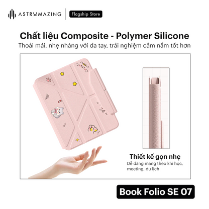 Ốp iPad in hoạ tiết Book Folio 07SE Origami tháo rời nam châm