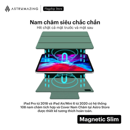 Bao da nam châm iPad Magnetic Slim mỏng nhẹ, không viền